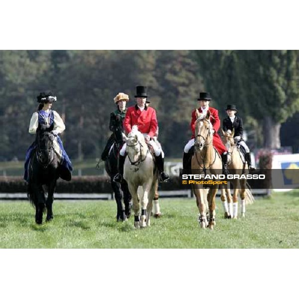 parading of Kladruber horses at the racecourse of Pardubice for the 116¡ Velka Pardubicka PArdubice, 8th october 2006 ph. Stefano Grasso