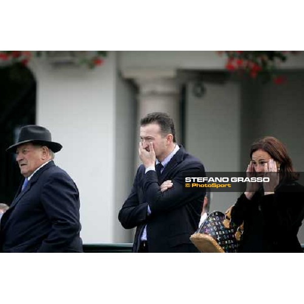 Emilio Balzarini and his daughter Scilla look the last meters of Ramonti winner in the Premio Vittorio di Capua Milan, 14th october 2006 ph. Stefano Grasso