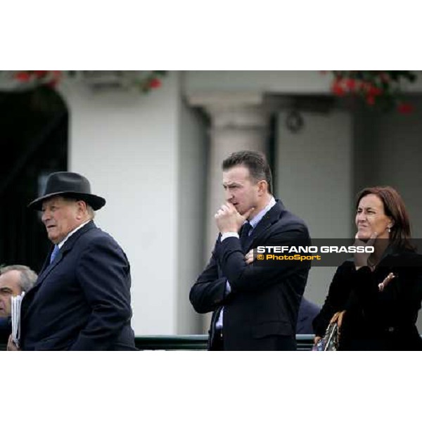 Emilio Balzarini and his daughter Scilla look trhe last meters of Ramonti winner in the Premio Vittorio di Capua Milan, 14th october 2006 ph. Stefano Grasso