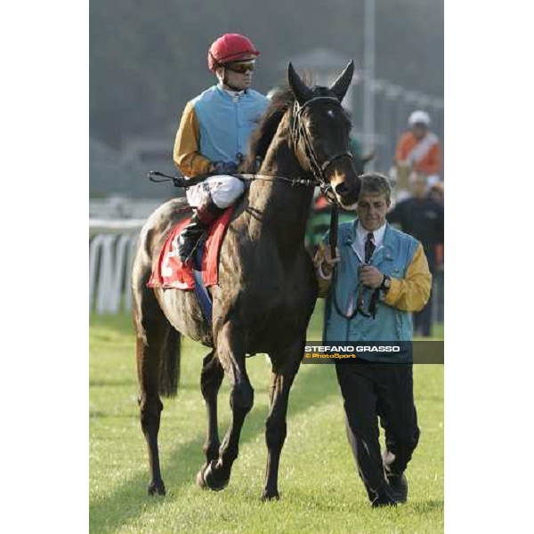 Gran Premio del Jockey Club - parade - Dickens with Andreas Suborics Milan San Siro 15th october 2006 ph. Stefano Grasso