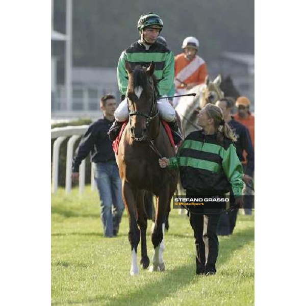 Gran Premio del Jockey Club - parade - Egerton with Torsten Mundry Milan San Siro 15th october 2006 ph. Stefano Grasso