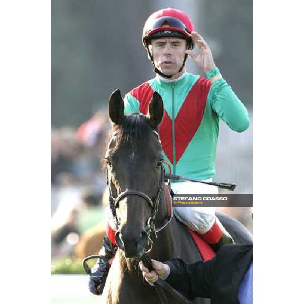 Gran Premio del Jockey Club - parade - Sweet Stream with Thierry Gillet Milan San Siro 15th october 2006 ph. Stefano Grasso