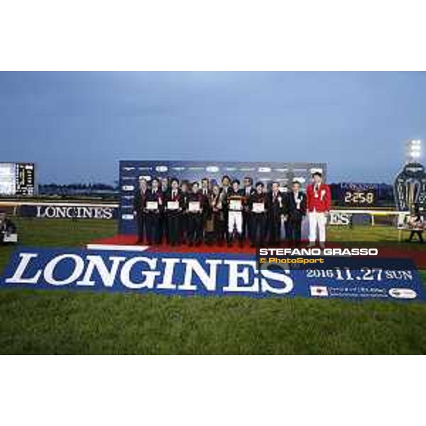 The prize giving ceremony of the 36th Japan Cup in association with Longines Tokyo,27th nov.2016 ph.Stefano Grasso/Longines