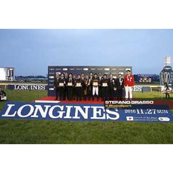 The prize giving ceremony of the 36th Japan Cup in association with Longines Tokyo,27th nov.2016 ph.Stefano Grasso/Longines