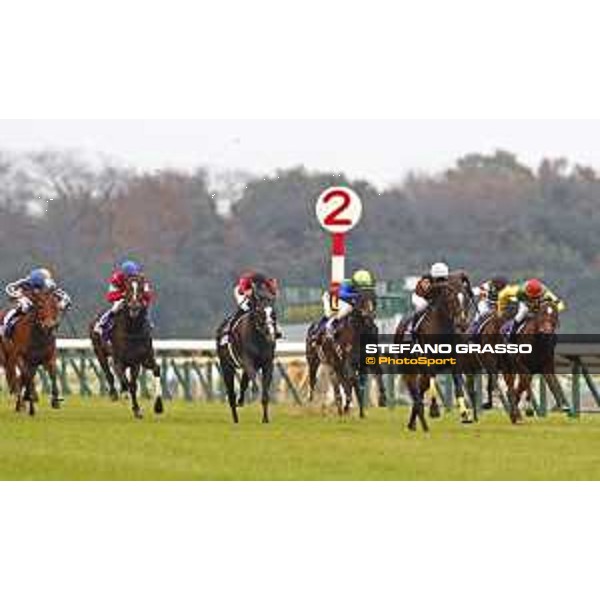 Yutaka Take on Kitasan Black wins the 36th Japan Cup in association with Longines - Erupt at left - Iquitos at right Tokyo,27th nov.2016 ph.Stefano Grasso/Longines