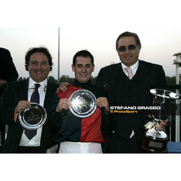 Riccardo Menichetti, Mirco Demuro and Salvatore Limata winners of Prremio Omenoni Milan San Siro 15th october 2006 ph. Stefano Grasso