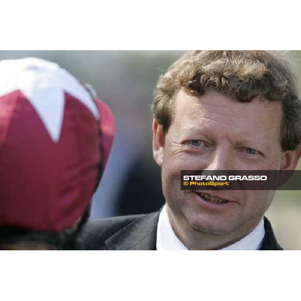 Gran Crtiterium - Kirklees\'s trainer Mark Johnston with Frankie Dettori before the race Milan San Siro 15th october 2006 ph. Stefano Grasso