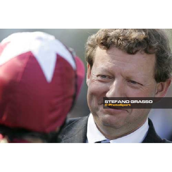 Gran Crtiterium - trainer Mark Johnston speaking with Frankie Dettori before the race Milan San Siro 15th october 2006 ph. Stefano Grasso