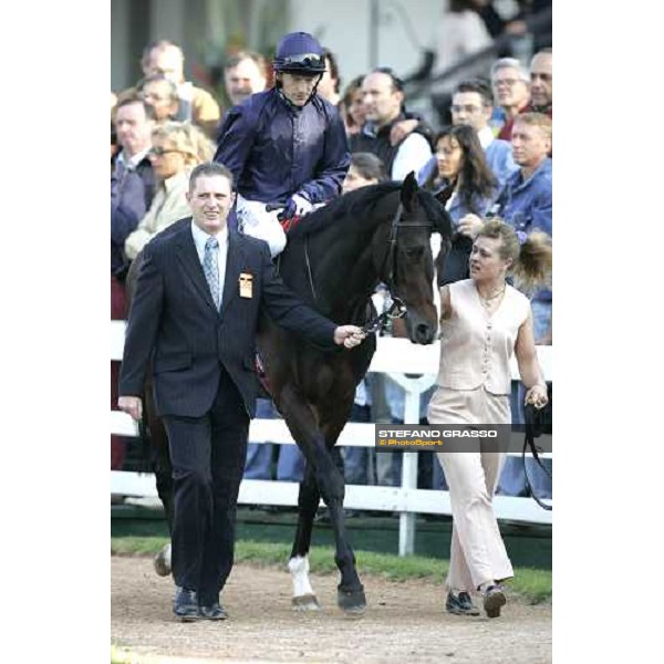 Gran Crtiterium - Kieren Fallon on Chinese Whisper parading before the race Milan San Siro 15th october 2006 ph. Stefano Grasso