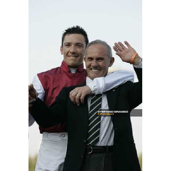 giving prize of Gran Crtiterium - Gianfranco and Frankie Dettori Milan San Siro 15th october 2006 ph. Stefano Grasso