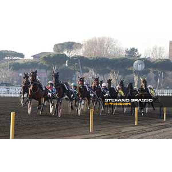 Alessandro Gocciadoro with Trendy Ok wins the Galà Internazionale del Trotto Rome,Capannelle racecourse 26th dec.2016 ph.Stefano Grasso
