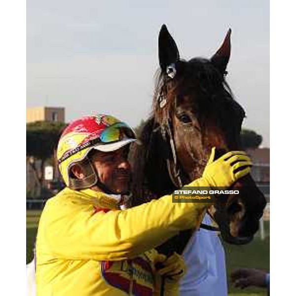 Alessandro Gocciadoro with Trendy Ok wins the Galà Internazionale del Trotto Rome,Capannelle racecourse 26th dec.2016 ph.Stefano Grasso