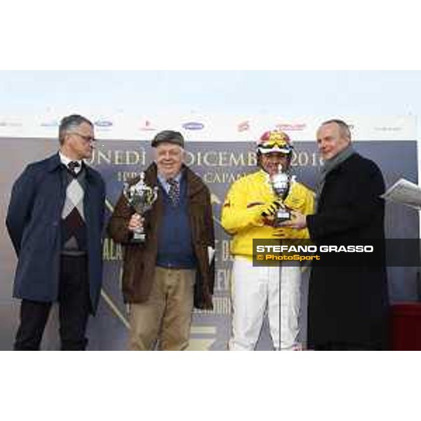 Alessandro Gocciadoro with Trendy Ok wins the Galà Internazionale del Trotto Rome,Capannelle racecourse 26th dec.2016 ph.Stefano Grasso
