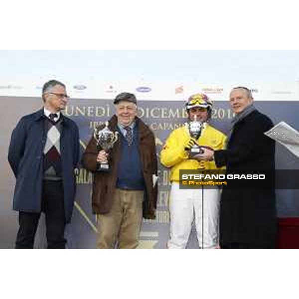 Alessandro Gocciadoro with Trendy Ok wins the Galà Internazionale del Trotto Rome,Capannelle racecourse 26th dec.2016 ph.Stefano Grasso