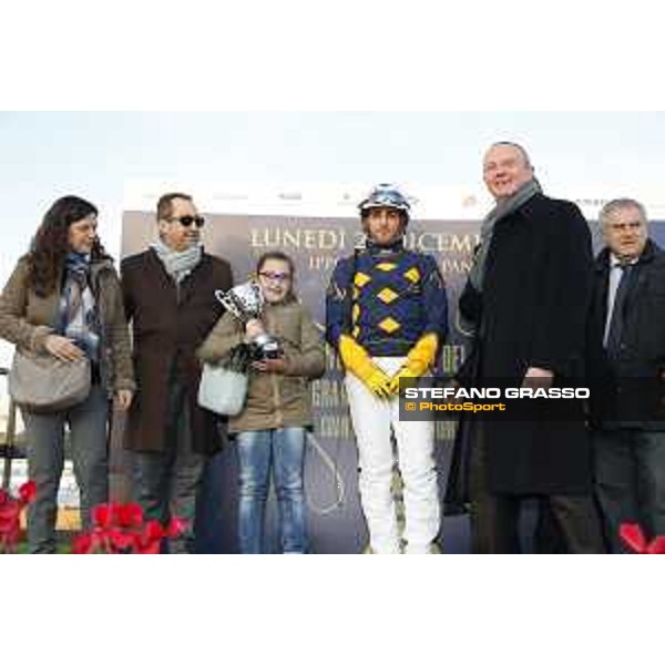 Antonio Di Nardo with Vale Capar wins the Gran Premio Allevatori Filly Rome,Capannelle racecourse 26th dec.2016 ph.Stefano Grasso