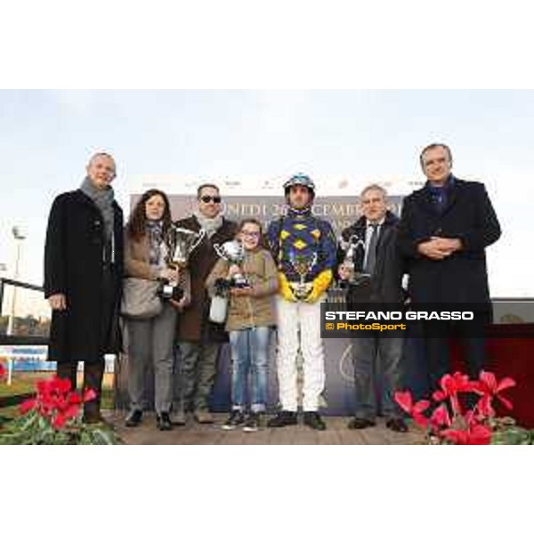 Antonio Di Nardo with Vale Capar wins the Gran Premio Allevatori Filly Rome,Capannelle racecourse 26th dec.2016 ph.Stefano Grasso