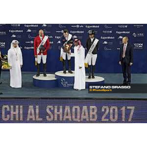 Al Shaqab, 04.03.2017, Winners Presentation, Scott Brash with Ursula XII at Al Shaqab wins the 5 Star Showjumping. Photo: Frank Sorge/Al Shaqab