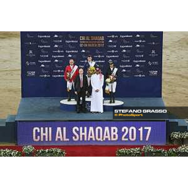 Al Shaqab, 04.03.2017, Winners Presentation, Scott Brash with Ursula XII at Al Shaqab wins the 5 Star Showjumping. Photo: Frank Sorge/Al Shaqab