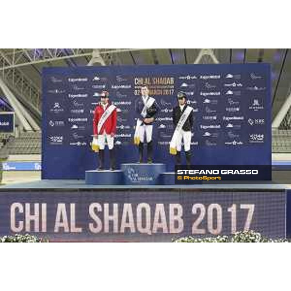 Prize giving ceremony - Omer Karaevli, Scott Brash, Pilar Cordon Competition S12 - CSI5* Shaqab, 4th march 2017 ph.Stefano Grasso/Al Shaqab