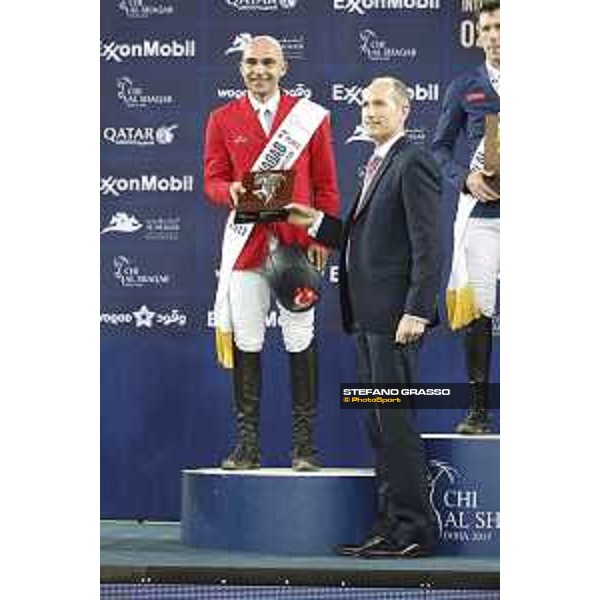 Prize giving ceremony - Omer Karaevli and Exxon Mobil Qatar CEO Alistair Routledge Competition S12 - CSI5* Shaqab, 4th march 2017 ph.Stefano Grasso/Al Shaqab