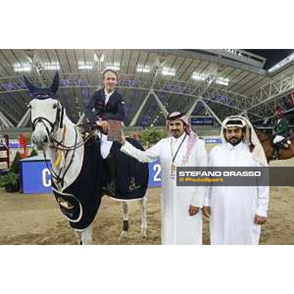 CHI of Al Shaqab - Class S04 CSI5* - Bertram Allen on Molly Malone V during prize giving ceremony Doha, Al Shaqab - 02th March 2017 ph.Mario Grassia/Al Shaqab