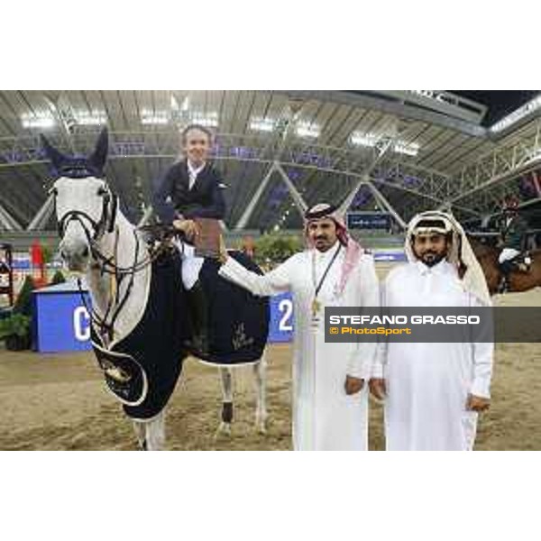 CHI of Al Shaqab - Class S04 CSI5* - Bertram Allen on Molly Malone V during prize giving ceremony Doha, Al Shaqab - 02th March 2017 ph.Mario Grassia/Al Shaqab