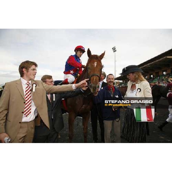 the winning connection of FLoriot winner of Premio Lydia Tesio Rome Capannelle, 22nd october 2006 ph. Stefano Grasso