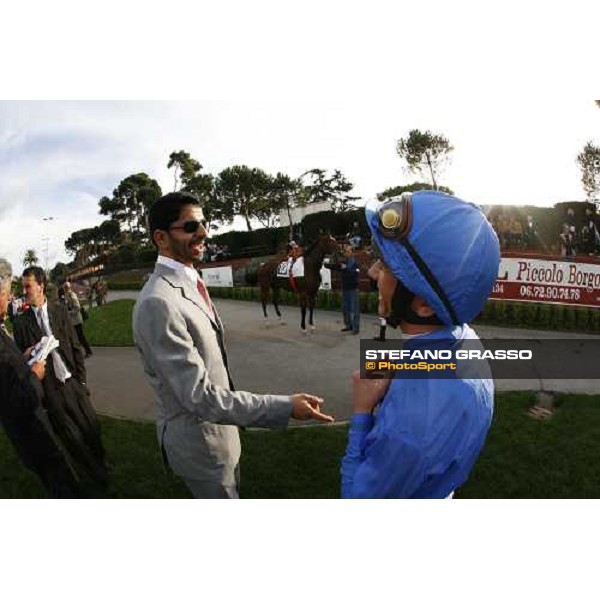 Saeed Bin Suroor and Frankie Dettori in the parade ring of Premio Lydia Tesio Rome Capannelle, 22nd october 2006 ph. Stefano Grasso