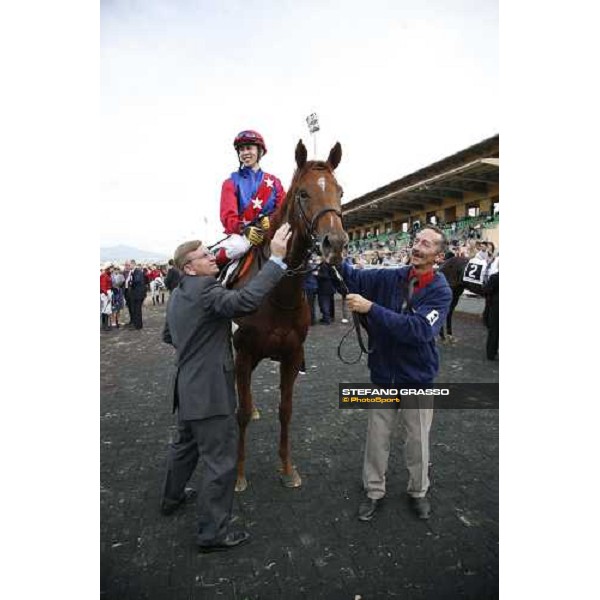 trainer Werner Glanz congratulates with Floriot winner of Premio Lydia Tesio Rome Capannelle, 22nd october 2006 ph. Stefano Grasso