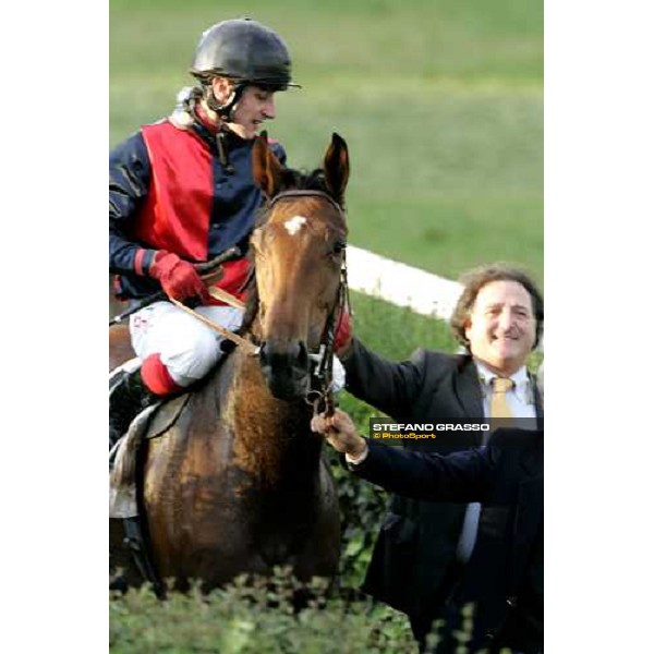 Carlo Fiocchi on Iuturna comes back with Riccardo Menichetti after winning the Premio Ubald Pandolfi Rome Capannelle, 22nd october 2006 ph. Stefano Grasso