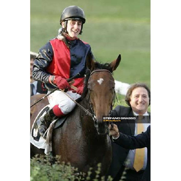 Carlo Fiocchi on Iuturna comes back with Riccardo Menichetti after winning the Premio Ubald Pandolfi Rome Capannelle, 22nd october 2006 ph. Stefano Grasso