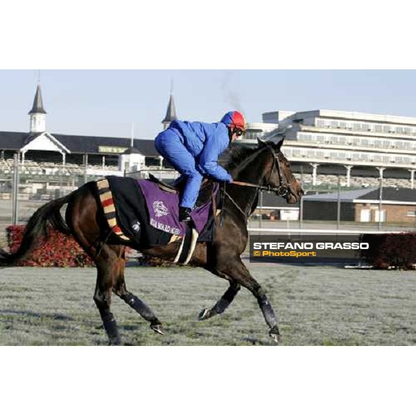 Frankie Dettori on Ouija Board during morning works Louisville Churchills Down racetrack, 3rd nov. 2006 ph. Stefano Grasso