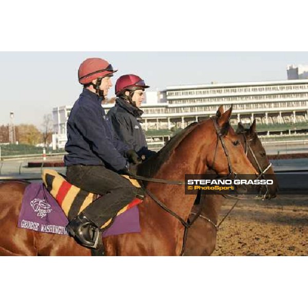 George Washington and Aidan P. O\'Brien enter the track for morning works Louisville Churchills Down racetrack, 3rd nov. 2006 ph. Stefano Grasso