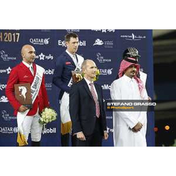 CHI of Al Shaqab - Class S12 CSI5* Grand Prix - Omer Karaevli, Scott Brash, Exxon Mobil CEO\'s Alistair Routledge and Sheikh Jooan Bin Hamad Bin Khalifa Al Thani Doha, Al Shaqab - 04th March 2017 ph.Stefano Grasso/Al Shaqab