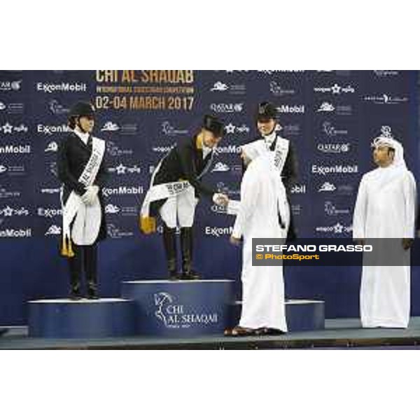 Isabelle Werth CDI5* - Grand Prix - Prize Giving Doha-Al Shaqab,3rd march 2017 ph.Stefano Grasso/Al Shaqab