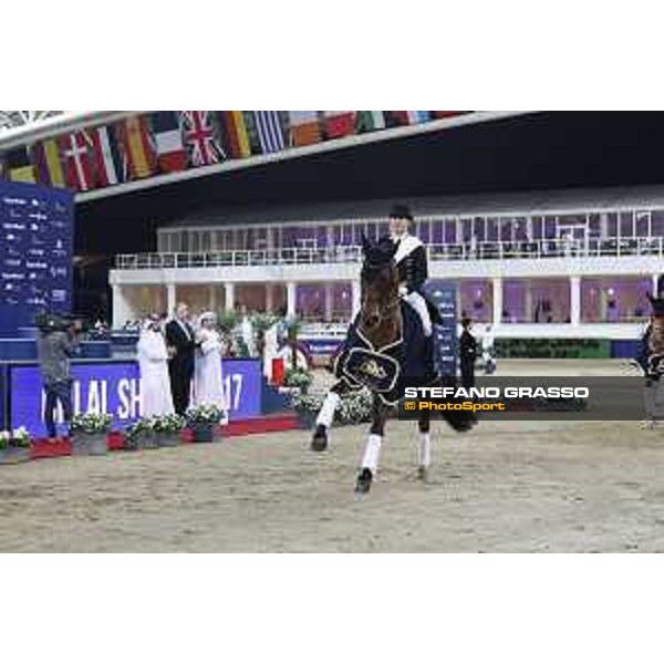Isabelle Werth on Don Johnson Frh CDI5* - Grand Prix - Prize Giving Doha-Al Shaqab,3rd march 2017 ph.Stefano Grasso/Al Shaqab