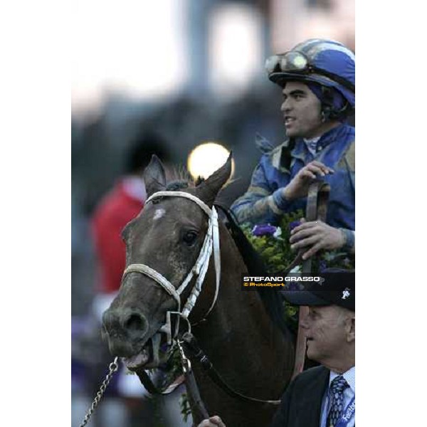 close up for Invasor and Fernando Jara winners of Breeders\' Cup Classic Louisville Churchill Downs, 4th nov. 2006 ph. Stefano Grasso