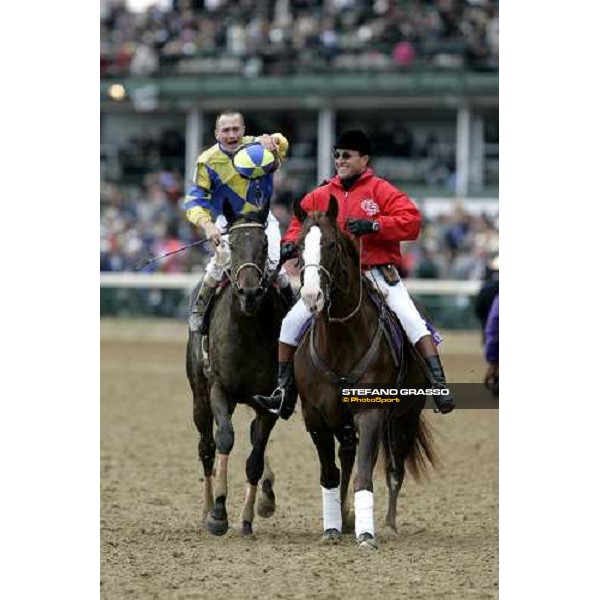 Calvin Borel comes back after winning on Street Sense the Bessemer Trust Breeders\' Cup Juvenile Louisville Churchill Downs, 4th nov. 2006 ph. Stefano Grasso