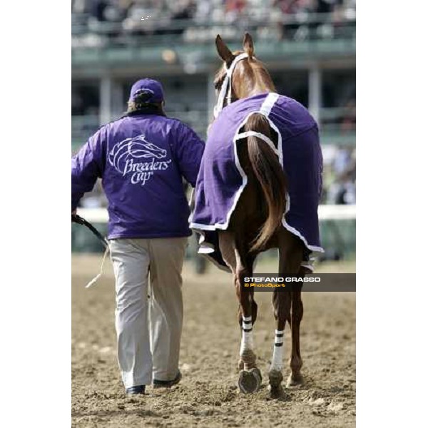 Breeders\' Cup Juvenile Fillies -Dreaming of Anna winner of the race comes back to the stable with his lad Louisville Churchill Downs - 4th nov. 2006 ph. Stefano Grasso