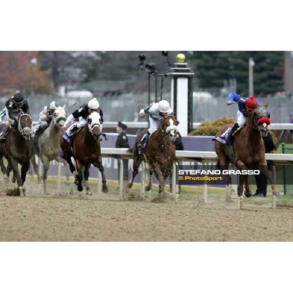 at few meters to the line Corey Nakatani on Thor\'s Echo leads and wins the TVG Breeders\' Cup Sprint Louisville Churchill Downs, 4th nov. 2006 ph. Stefano Grasso