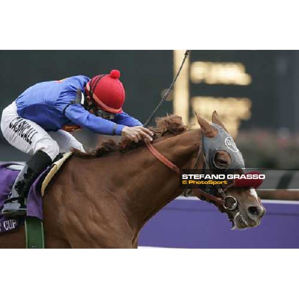 close up for Corey Nakatani on Thor\'s Echo winners of TVG Breeders\' Cup Sprint Louisville Churchill Downs, 4th nov. 2006 ph. Stefano Grasso