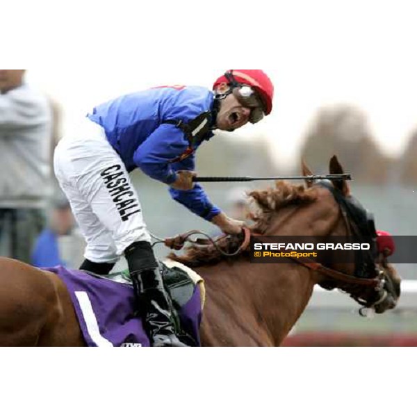 close up for Corey Nakatani on Thor\'s Echo winners of TVG Breeders\' Cup Sprint Louisville Churchill Downs, 4th nov. 2006 ph. Stefano Grasso