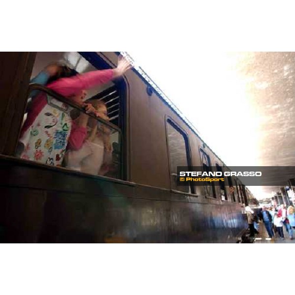 partenza treno d\'epoca Rome Capannelle , 1st may 2004 ph. Stefano Grasso