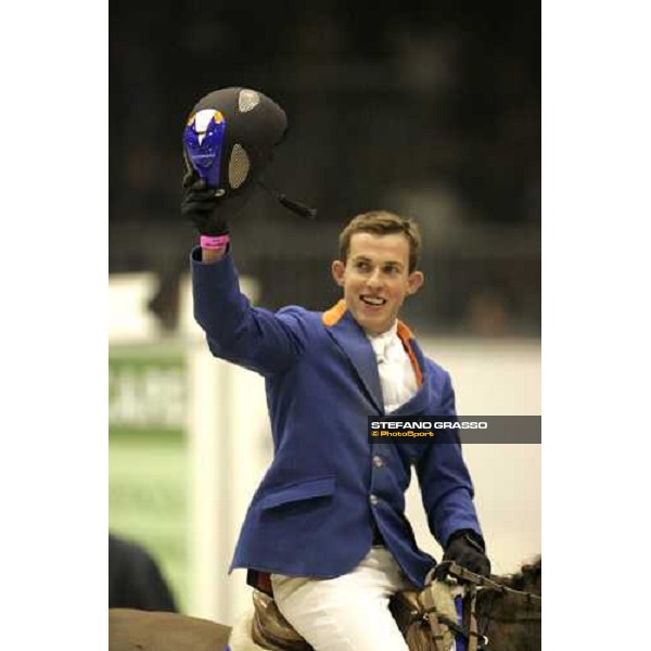 Gerco Schroder on Eurocommerce Milano parading after winning Gran Premio Fei World Cup Verona, 12th november 2006 ph. Stefano Grasso