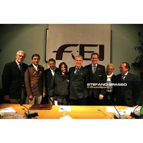 group photo in the Fei World Cup at Verona Fiera Cavalli Verona, 12th nov. 2006 ph. Stefano Grasso