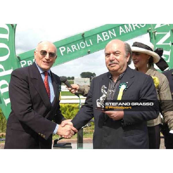 Ambasciatore Vattani e Lino Banfi Rome Capannelle , 1st may 2004 ph. Stefano Grasso