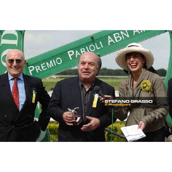 Ambasciatore Vattani, Lino Banfi e Francesca Barberini Rome Capannelle , 1st may 2004 ph. Stefano Grasso