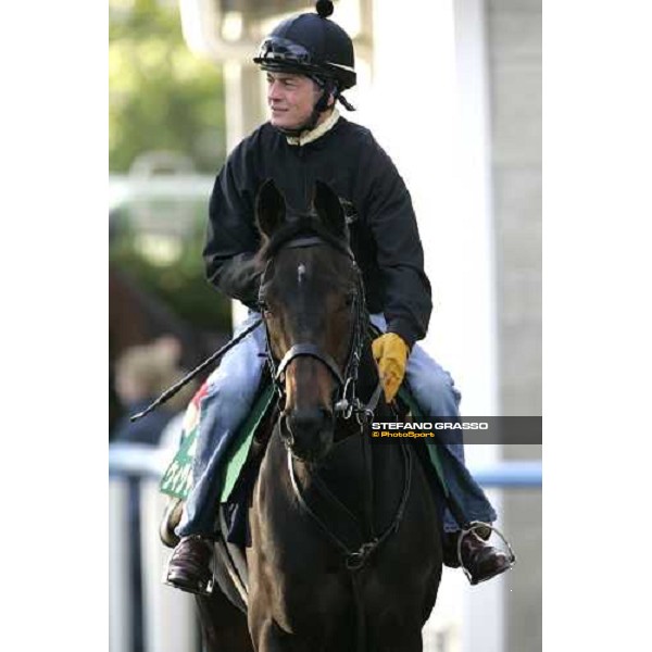 Jason Tate on Oujia Board walking in the quarantine stables at Fuchu racecourse Tokyo, 24th nov. 2006 ph. Stefano Grasso