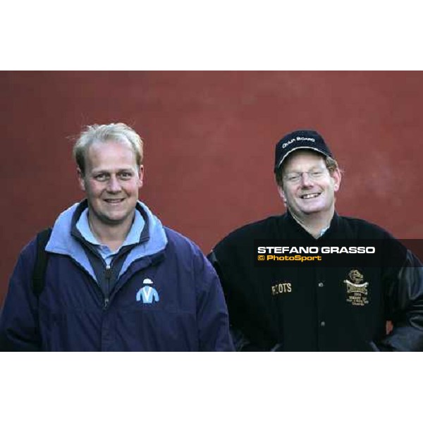 Ed Dunlop and Lord Derby come back to the quarantine stable on sat. early morning after Oujia Board stretching at Fuchu racecourse. Tokyo, 25th nov. 2006 ph. Stefano Grasso