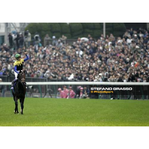 Yutaka Take on Deep Impact celebrates after winning The Japan Cup 2006 at Fuchu racecourse, beating Dream Passport and Oujia Board Tokyo, 26th nov.2006 ph. Stefano Grasso